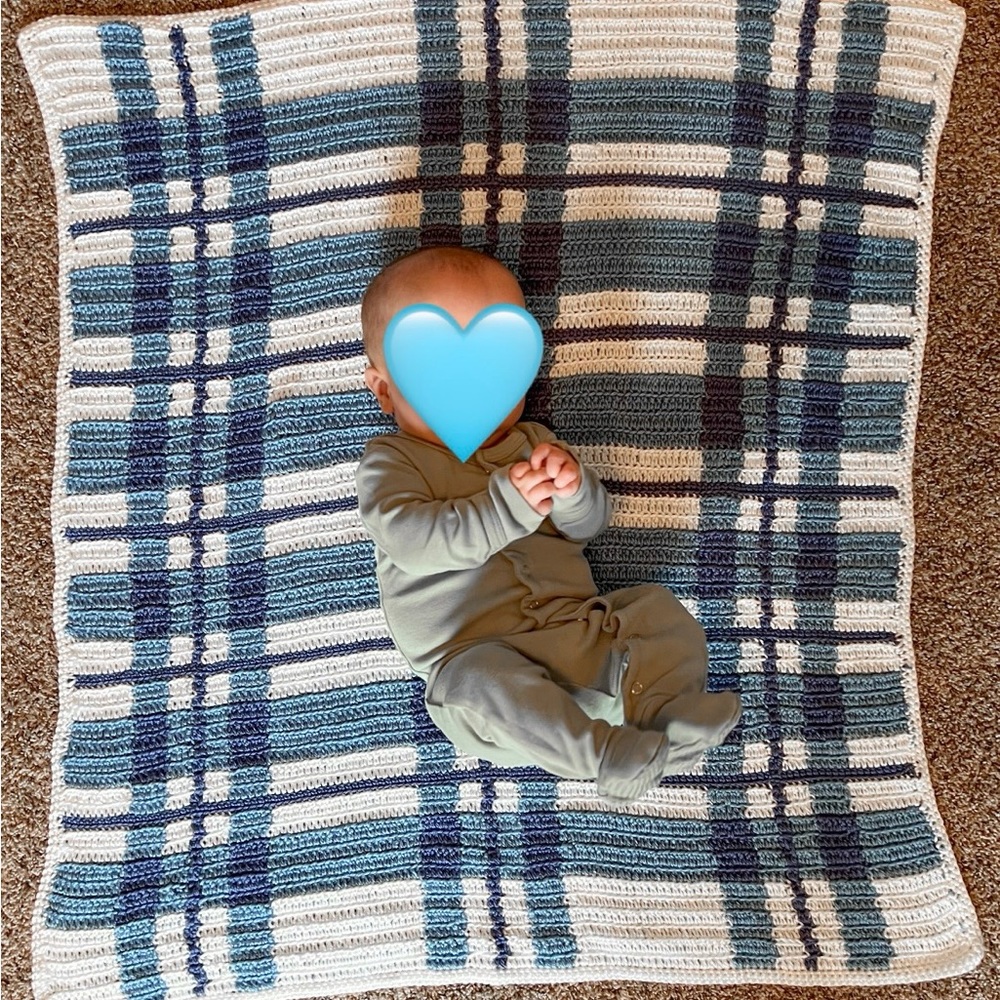 Homemade knit blanket